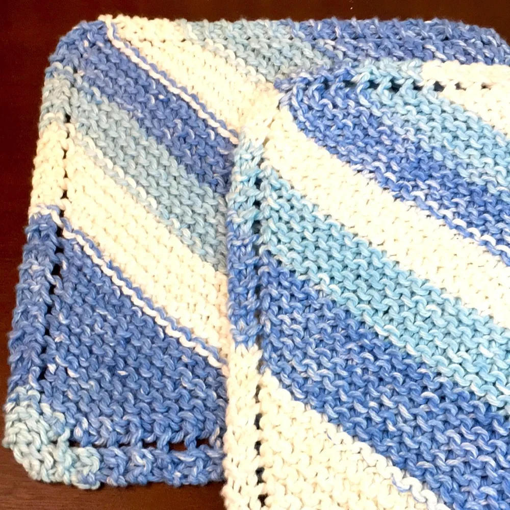 Handmade Organic Cotton Washcloth Duo